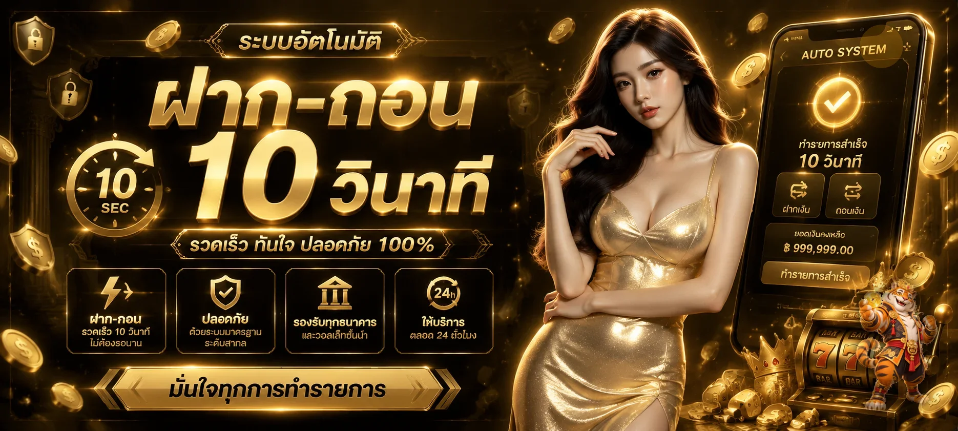 สล็อตออนไลน์ Choklarb ระบบอัตโนมัติและมาสคอตเสือ